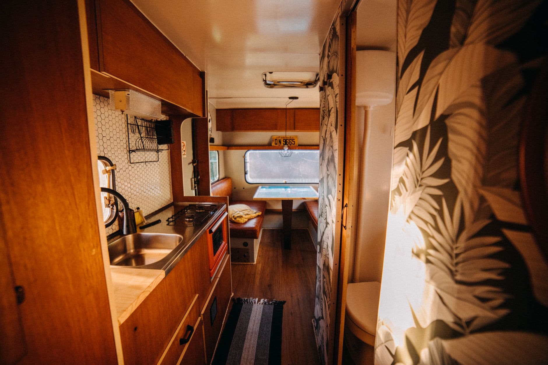 Technician checking the heating of a Dethleffs motorhome