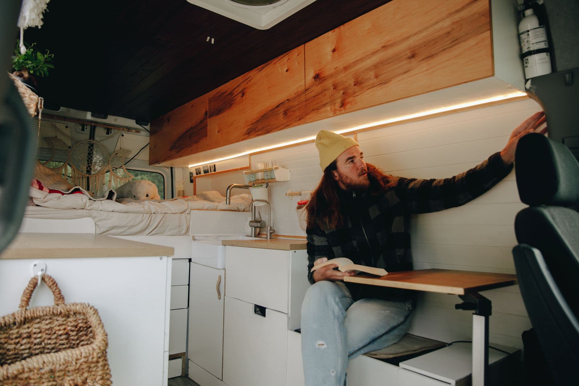 Frankia camper met koude verwarming in de winter